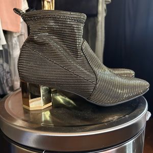 Katy Perry Ankle Bootie- Gold & Black
